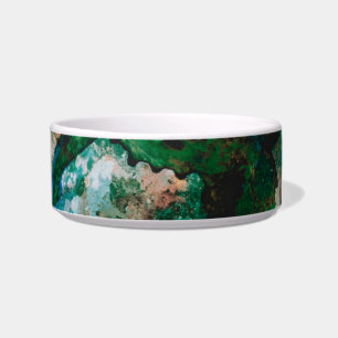 Écuelle Moss Agate Green Crystal Geode Abstract