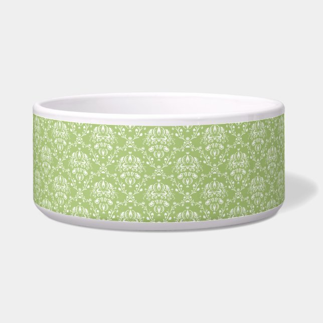 Écuelle Moss Green Damask (Devant)