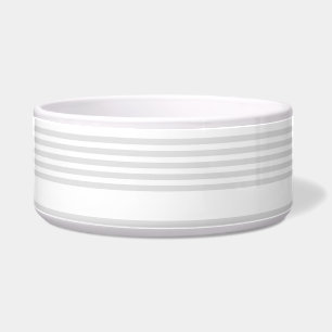 Écuelle Motif à cinq bandes gris clair et blanc