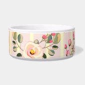 Écuelle Motif à rayures florales rose pâle (Gauche)