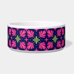 Écuelle Motif abstrait de pétales floraux roses géométriqu