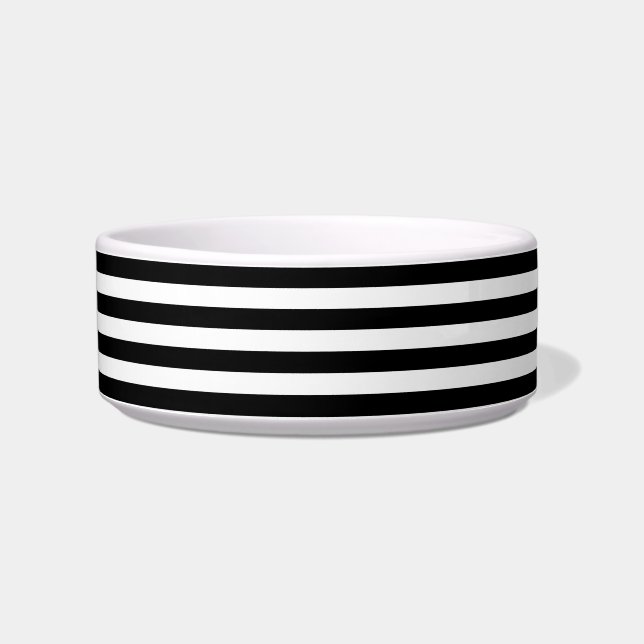 Écuelle Motif Black White Stripes {choisissez votre couleu (Devant)