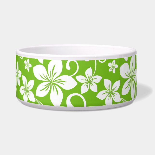 ÉCUELLE MOTIF BLUE HAWAII SUR CITRON (Devant)