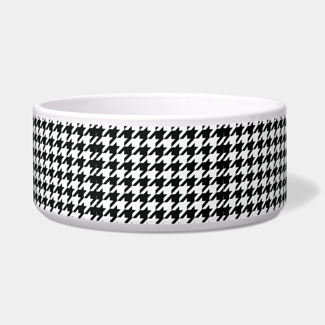 Écuelle Motif classique en Houndstooth : Noir & Blanc Vint (Devant)