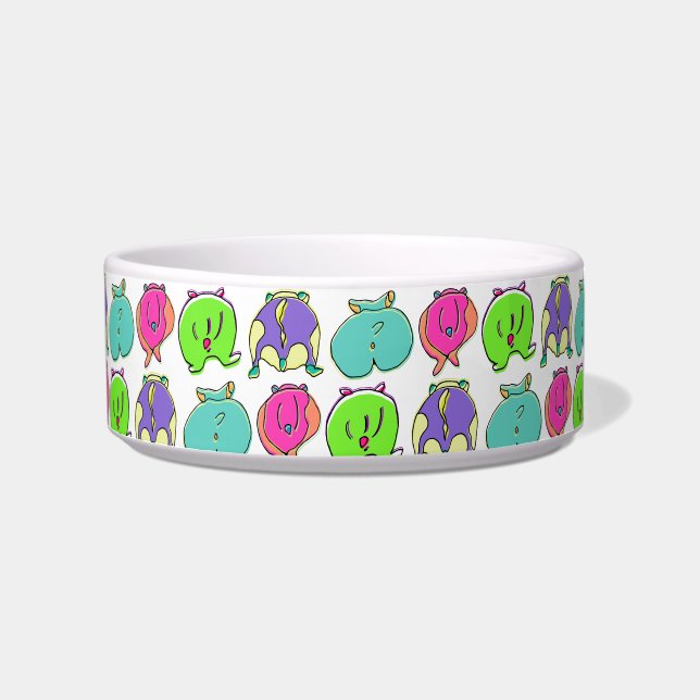 Écuelle Motif de boutons de hamster coloré (Devant)