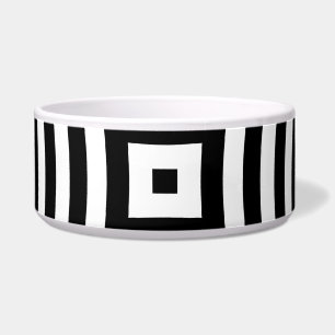 Écuelle Motif de cercles concentriques noir et blanc