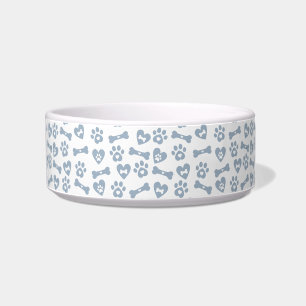 Écuelle Motif de coeurs et de pattes avec des os de chien