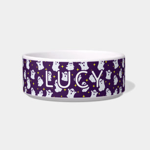 Écuelle Motif de fantômes drôles Violet Halloween Nourrir