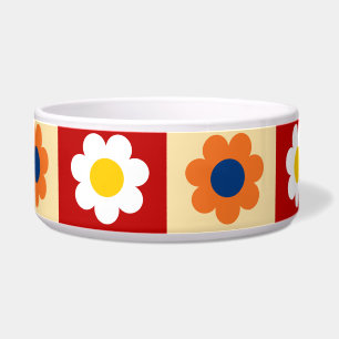 Écuelle Motif de fleurs colorées rétro mignon 