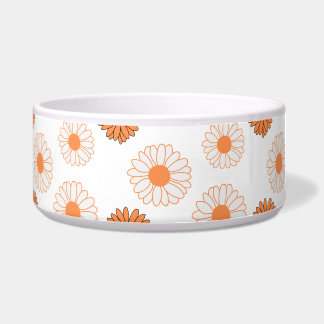 Écuelle Motif de fleurs de marguerites orange