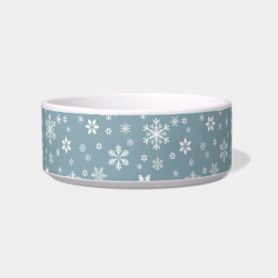 Écuelle Motif de flocon de neige, flocons blancs, neige, g