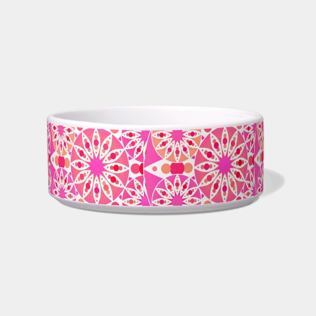 Écuelle Motif de mandala, nuances de rose et de corail (Gauche)