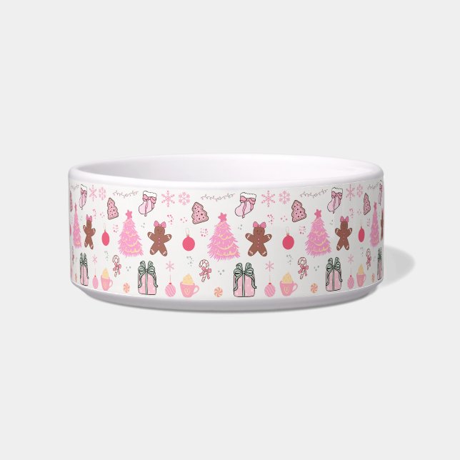 Écuelle Motif de Noël rose (Devant)