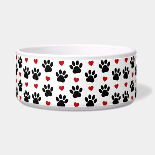 Écuelle Motif de pattes, Pattes de chien, Pattes noires, C