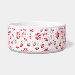 Écuelle Motif de peigne de toilettage et d'empreinte de pa