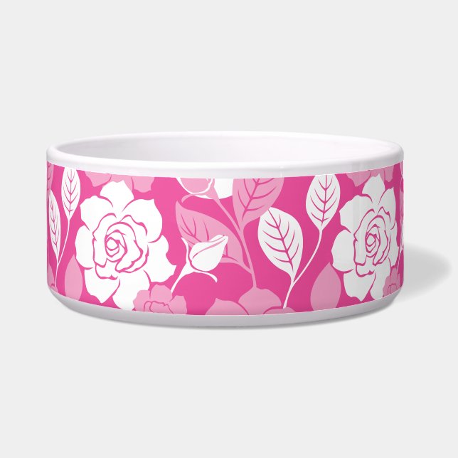 ÉCUELLE MOTIF DE ROSE EN ROSE (Devant)