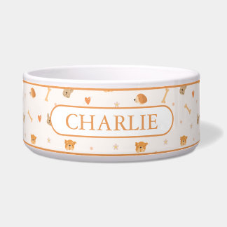 Écuelle Motif de visages de chiens personnalisés