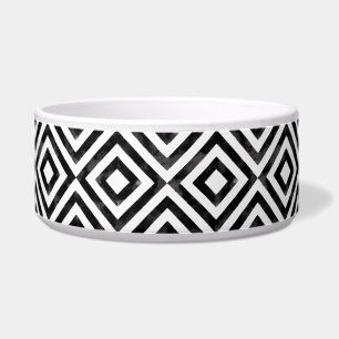 Écuelle Motif Diamants d'aquarelle noir et blanc