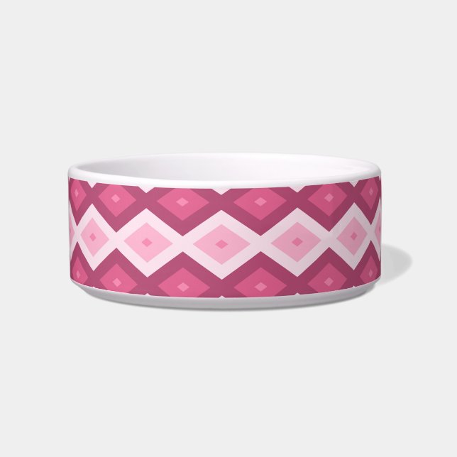 Écuelle Motif en diamant rose (Devant)