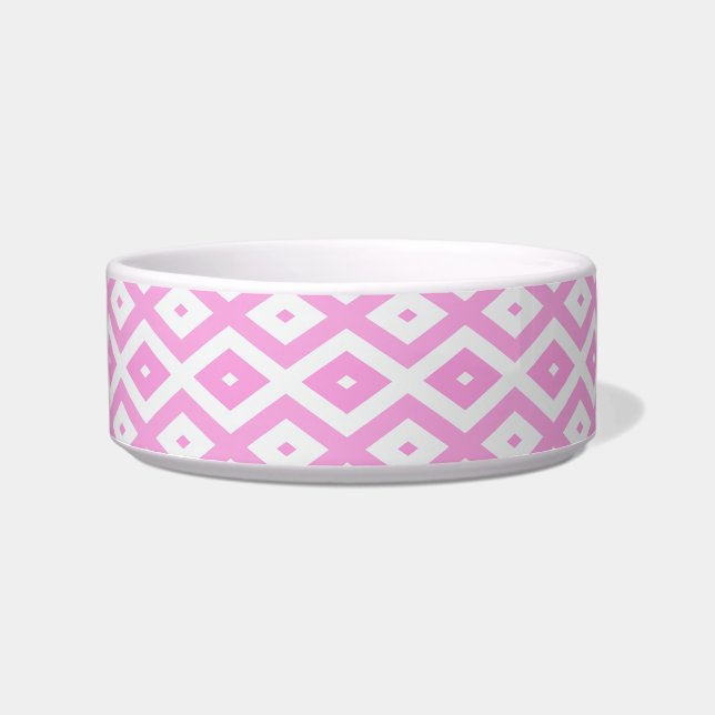 Écuelle Motif en diamant rose et blanc (Devant)