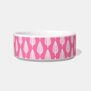 Écuelle Motif en feuille de hêtre - Rose chaud et blanc