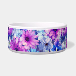 Écuelle Motif Floral bleu magenta rose