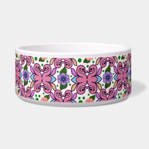 Écuelle Motif floral d'oiseau folklorique fantaisiste