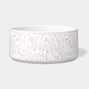 Écuelle Motif floral d'or rose
