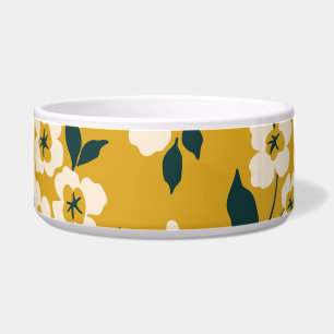 Écuelle motif floral vintage, petites fleurs blanches.