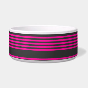 Écuelle Motif Fuchsia et charbon de bois cinq bandes