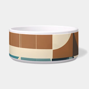 Écuelle Motif géométrique bleu foncé, sarcelle, marron et