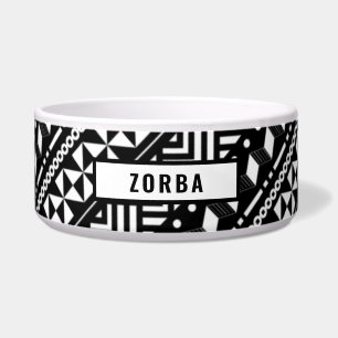 Écuelle Motif géométrique noir et blanc Élégantes band