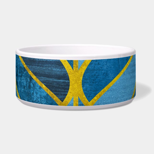 Écuelle Motif Gold Blue Grunge (Devant)