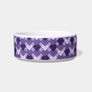 Écuelle Motif Harlequin Carré et Diamant Violet Lilas
