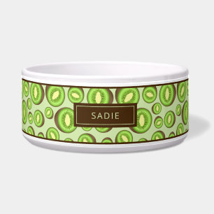 Écuelle Motif Kiwifruit Vert Et Brown Avec Nom Personnalis