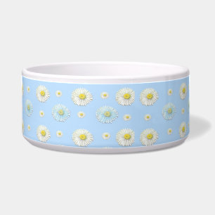 Écuelle Motif marguerrier sur arrière - plan bleu clair