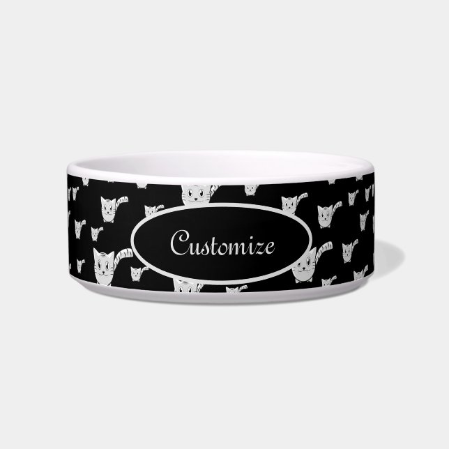 Écuelle Motif noir et blanc Kitty (Devant)
