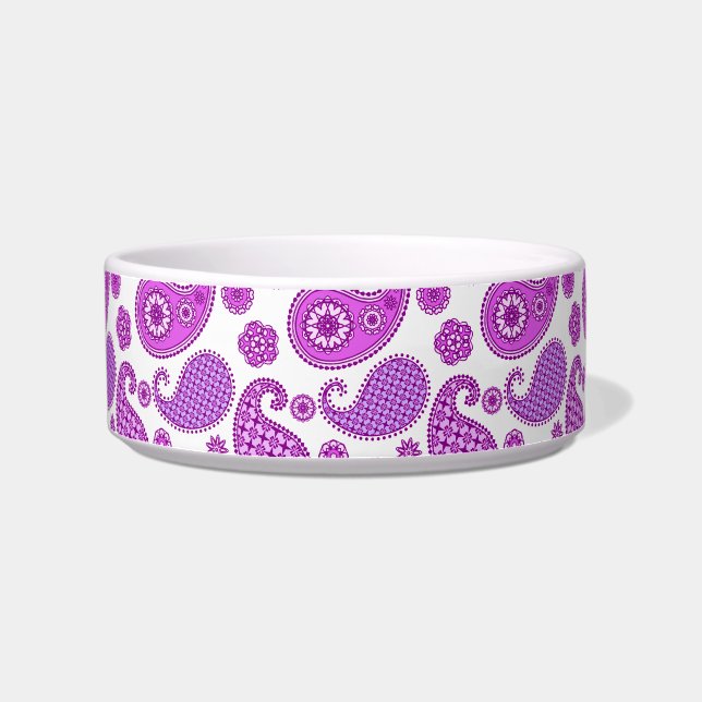 Écuelle Motif Paisley, violet, violet et blanc (Gauche)