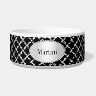Écuelle Motif Quatrefoil noir et blanc