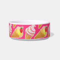 Motif rose Kawaii avec crème glacée aux fraises