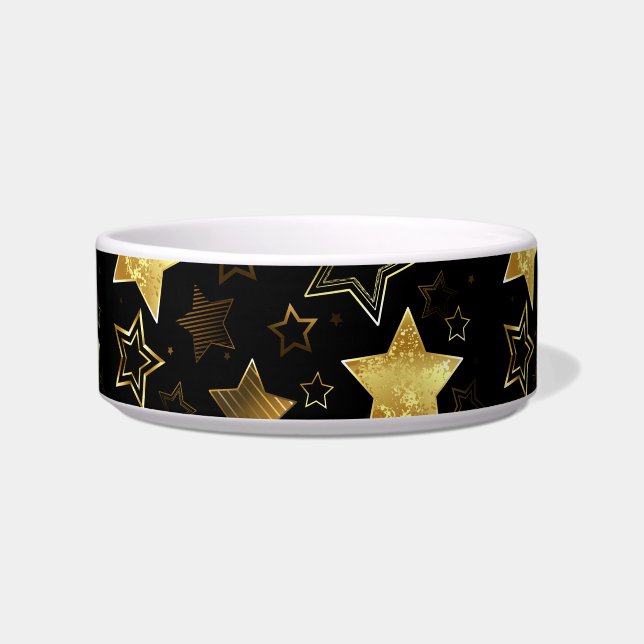 Écuelle Motif sans couture avec étoiles d'or (Devant)