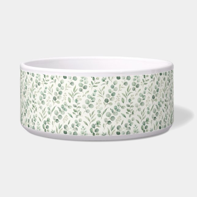 Écuelle Motif sans couture de feuilles d'eucalyptus minima (Devant)