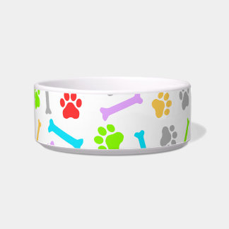 Écuelle Motif sans couture d'empreintes de pattes de chien
