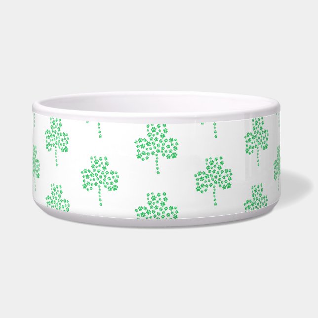 Écuelle Motif Shamrock Empreinte de patte chien (Devant)