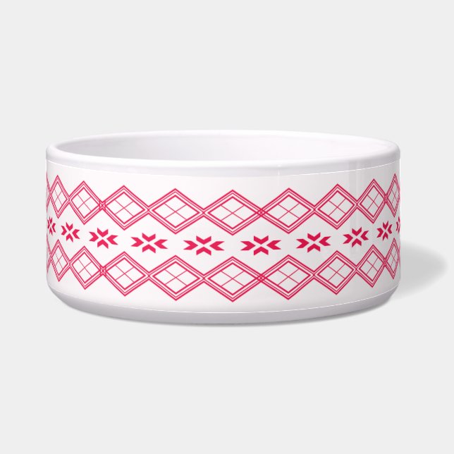 Écuelle Motif Tilet | Dessin Géométrique Rose (Devant)