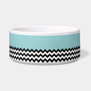 Écuelle Motif Zigzag noir et blanc, Chevron, Bleu