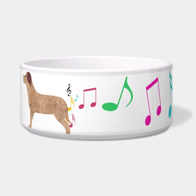 Écuelle Musique mignonne de chien (Devant)