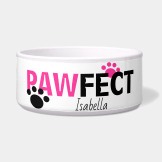 Écuelle N'Importe Quel Chien Nom Pawfect Dans Pink Dog Bow