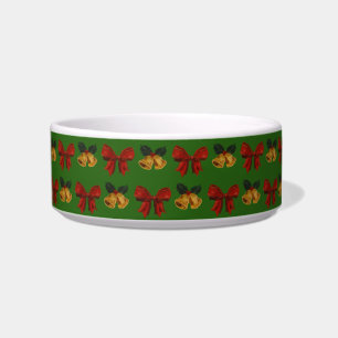 Écuelle Noël Vintage vacances Gold cloches Ribbon