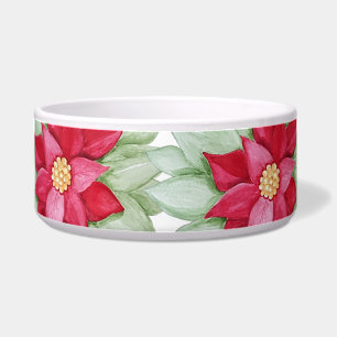 Écuelle NoëlStar Poinsettia Aquarelle Peinte à la main